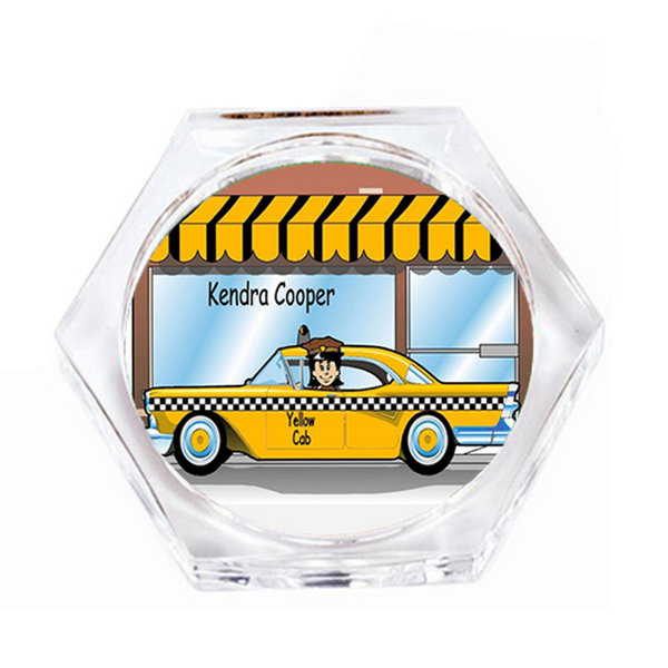 Printed Perfection Personalized Taxi Driver Female Drink Coaster Gift